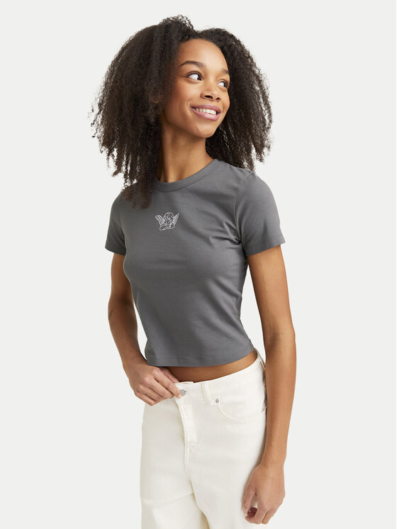 JJXX JJXX Тишърт Gigi 12277657 Сив Stretch Fit
