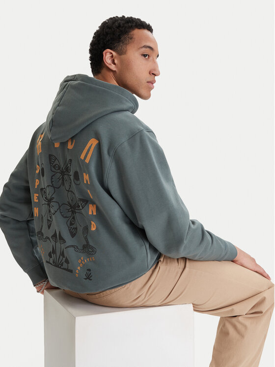 RVCA RVCA Sweatshirt Butterfly Poster EVYSF00136 Grün Boxy Fit