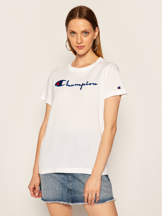 Champion T Shirt Script Logo 110992 B l Heritage Fit Modivo.cz