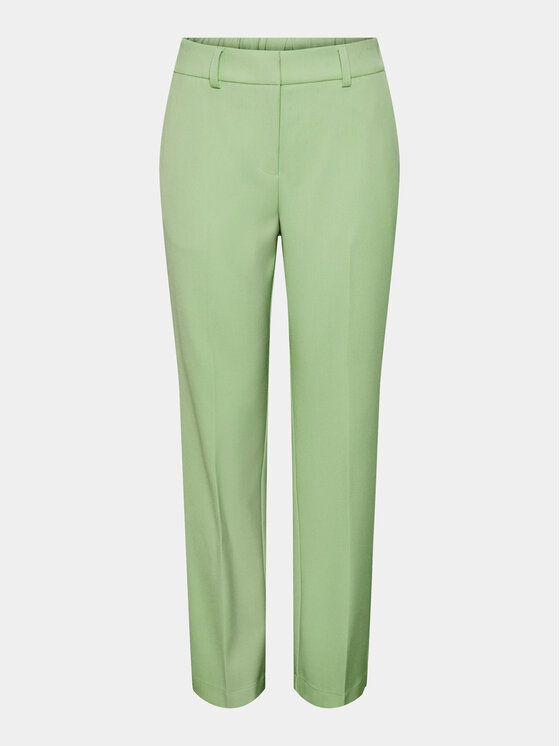 YAS YAS Spodnie materiałowe Likka 26030744 Zielony Regular Fit