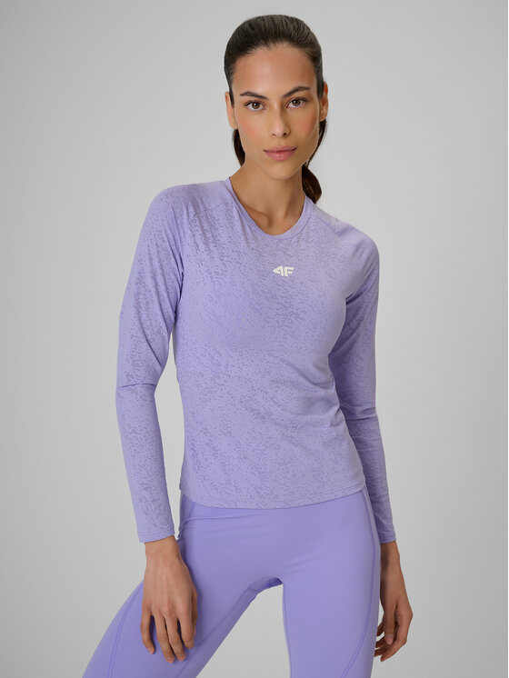 4F 4F Koszulka techniczna ACTIVE BY NATURE Fioletowy jasny Slim Fit