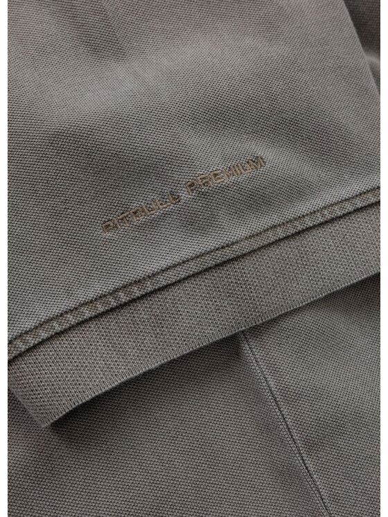 PITBULL PITBULL Polo Pique SMALL LOGO Brązowy Regular Fit