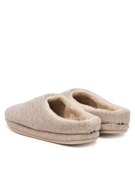 Tommy Hilfiger Tommy Hilfiger Papuče Th House Shoe Flannel FW0FW09699 Bež