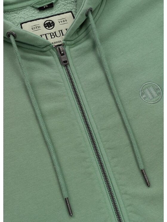 PITBULL PITBULL Bluza Bluza męska rozpinana z kapturem Washed Lancaster II L Zielony Regular Fit