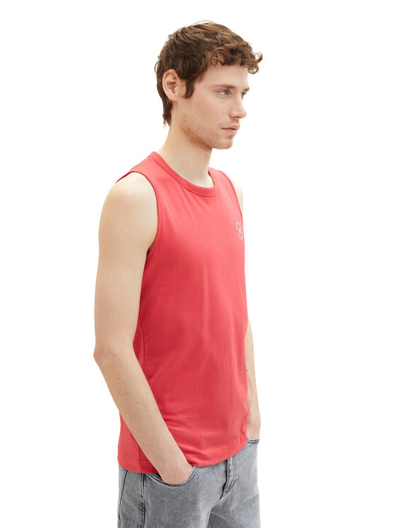 Tom Tailor Tom Tailor Tank top 1037261 Czerwony Regular Fit