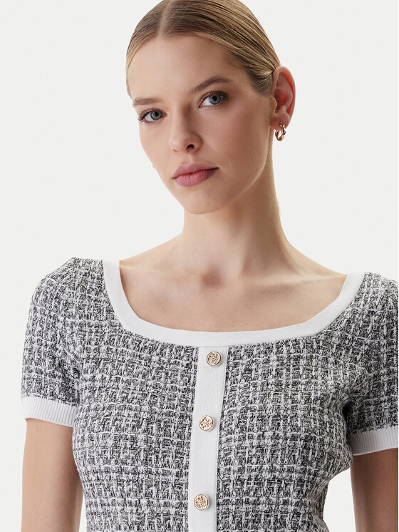 Guess Guess Džemper haljina W6RK42 Z0361 Siva Regular Fit