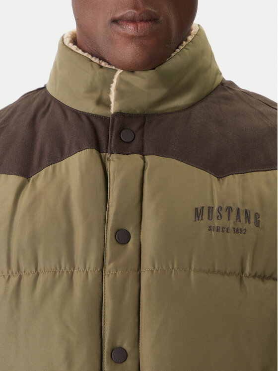 Mustang Mustang Gilet Dublin 1016901 Verde Regular Fit