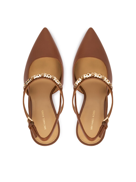 MICHAEL Michael Kors MICHAEL Michael Kors Pantofi cu toc subțire Dina 40R6DIHP1L Maro