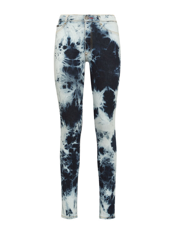 PHILIPP PLEIN PHILIPP PLEIN Jegginsy 7485 Niebieski jasny Jegging Fit