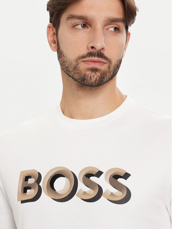 BOSS BOSS T-krekls H-Thompson 656 50551902 Balts Regular Fit