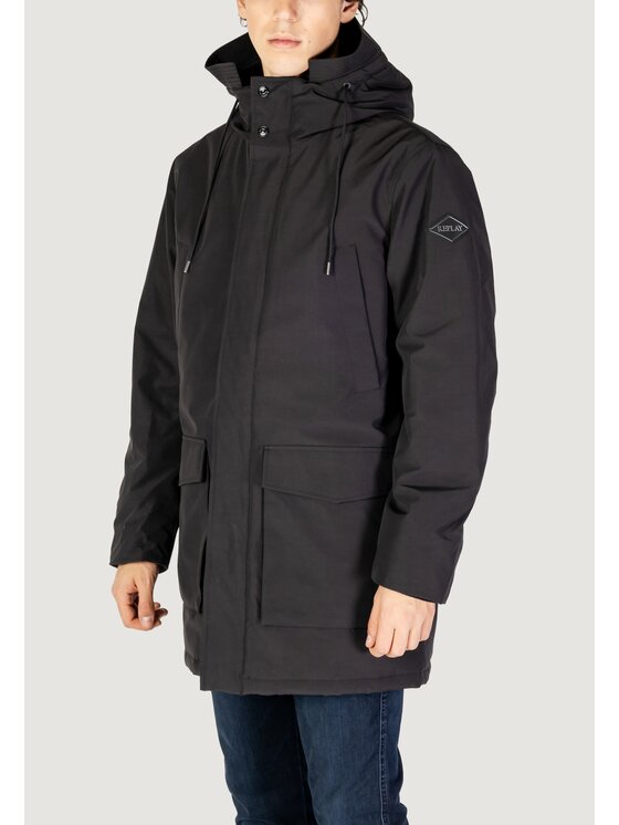 REPLAY REPLAY Parka RECYCLED THREE LAYERS NYLON POLY Czarny Regular Fit