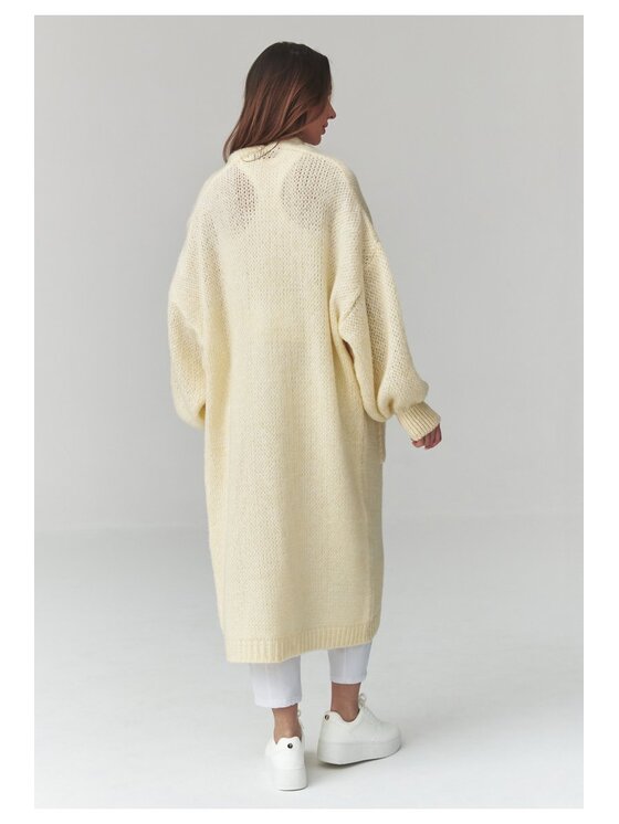 Makadamia Makadamia Sweter S172 Żółty Loose Fit