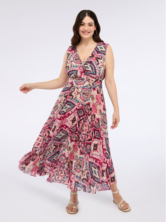 Fiorella Rubino Fiorella Rubino Vestito estivo 7055T001731N0R6 Bordeaux A-Line Fit