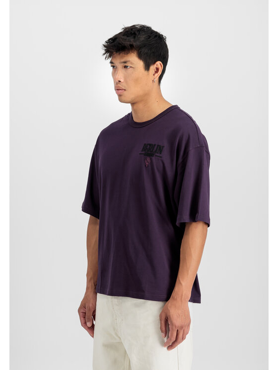 Alpha Industries Alpha Industries T-Shirt Berlin Candy Bomber Backprint T-Shirt Fioletowy Loose Fit
