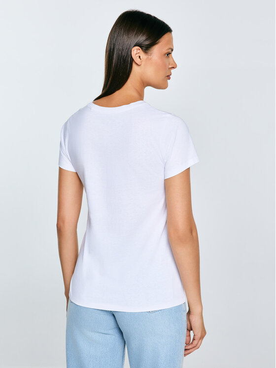 BIG STAR BIG STAR T-Shirt RISMA Biały Basic Fit