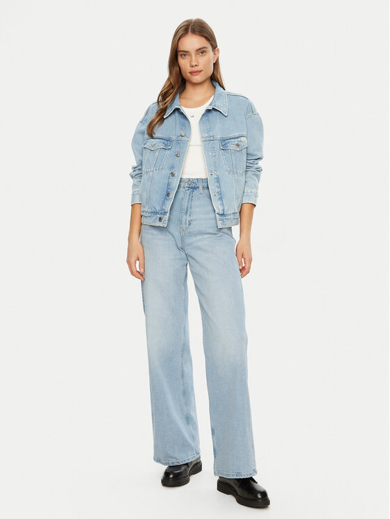 Calvin Klein Jeans Calvin Klein Jeans Kurtka jeansowa J20J224548 Niebieski Boxy Fit