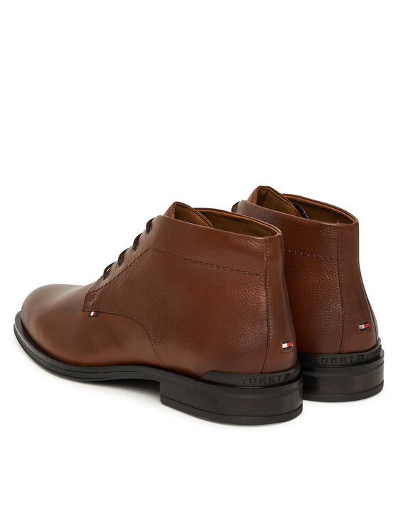 Tommy Hilfiger Tommy Hilfiger Μποτίνια Corporate Hilfiger Lth Boot FM0FM05697 Καφέ