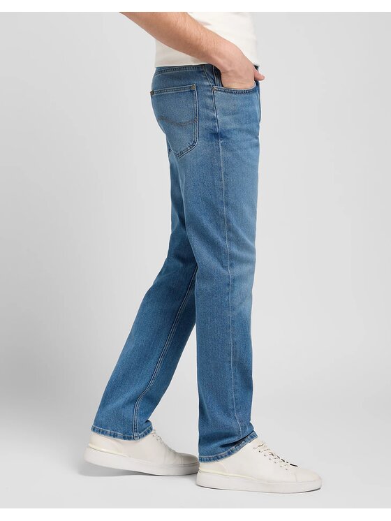 Lee Lee Jeansy BROOKLYN Niebieski Straight Fit