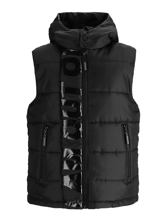Coccodrillo Coccodrillo Αμάνικο Μπουφάν WC5178101OBJ Μαύρο Regular Fit