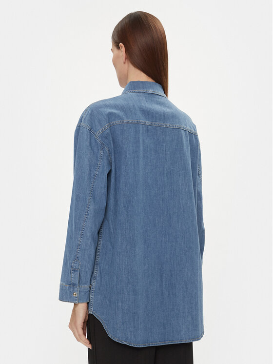 JOOP! JOOP! Τζιν πουκάμισο 30037338 Μπλε Oversize
