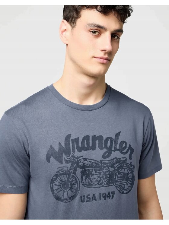 Wrangler Wrangler T-Shirt Americana Tee Szary Regular Fit