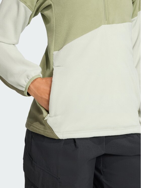 adidas adidas Bluza techniczna Terrex Multi Climawarm Fleece Zielony Regular Fit