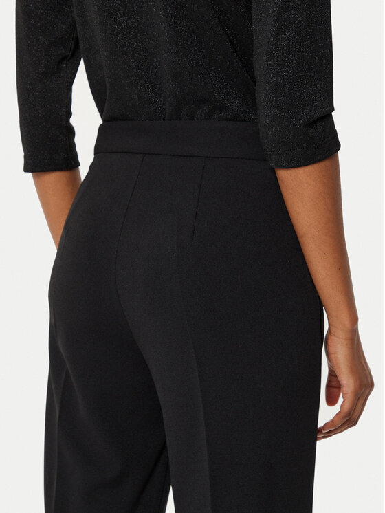 Rinascimento Rinascimento Medžiaginės kelnės CFC0121719003 Juoda Regular Fit