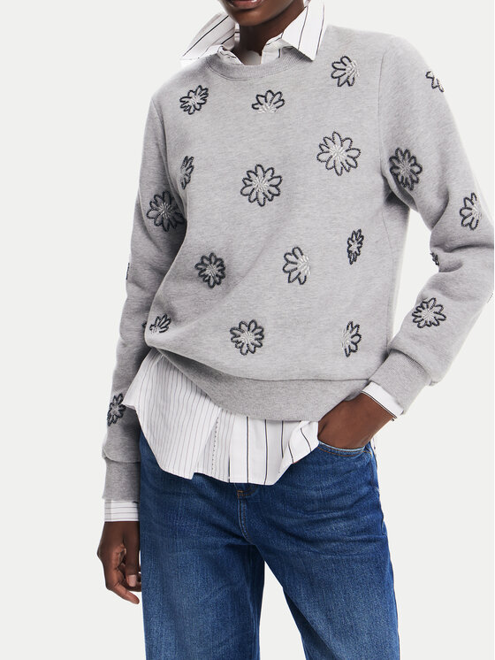 Desigual Desigual Sweatshirt Joya 24WWSK32 Grau Regular Fit