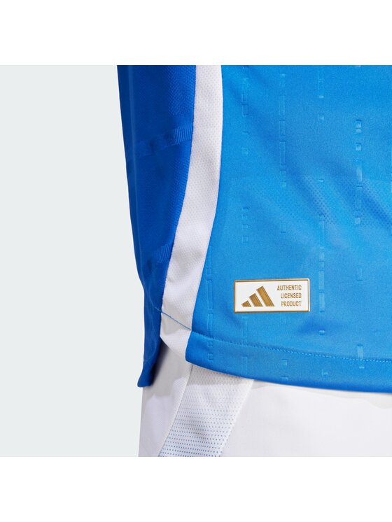 adidas adidas Koszulka techniczna Italy 2024 Home Authentic Jersey Niebieski jasny Slim Fit