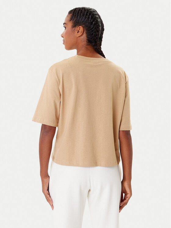 Guess Guess T-Shirt V5YI02 I3Z14 Μπεζ Boxy Fit