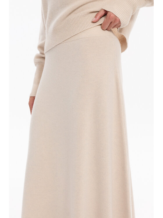 Deni Cler Milano Deni Cler Milano Spódnica maxi T-DC-750D-F5-85-12-1 Beżowy Regular Fit