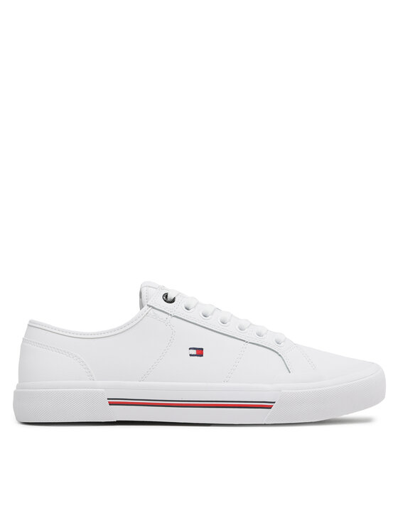 Tommy Hilfiger Tommy Hilfiger Teniszcipő Core Corporate Vulc Leather FM0FM04561 Fehér