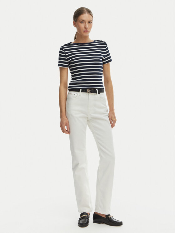 Tommy Hilfiger Tommy Hilfiger Marškinėliai WW0WW49250 Tamsiai mėlyna Slim Fit