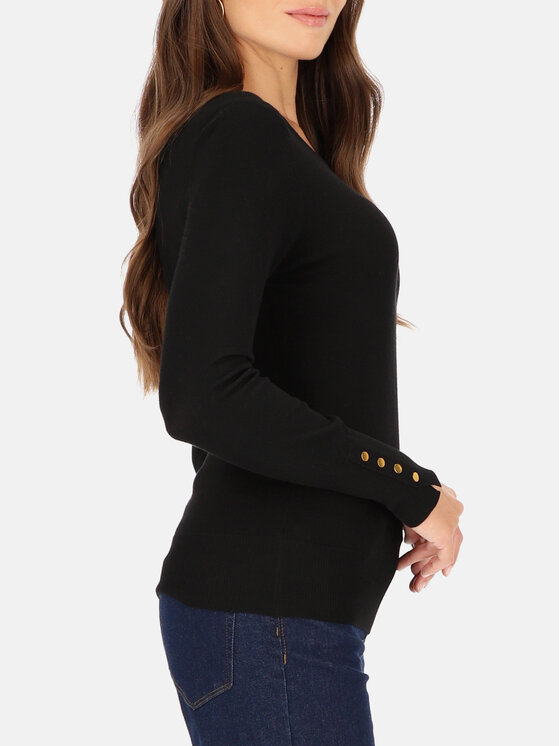 L’AF L’AF Sweter Sana Czarny Regular Fit