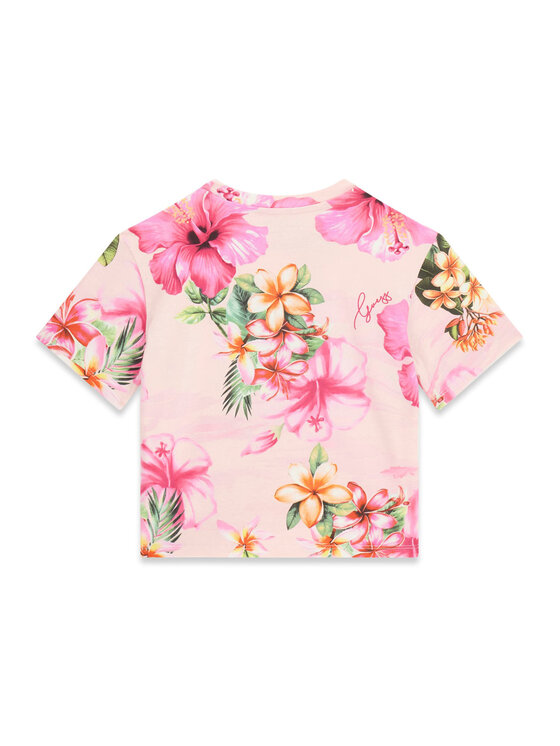 Guess Guess Tričko J6GI03 K6YW4 Ružová Relaxed Fit