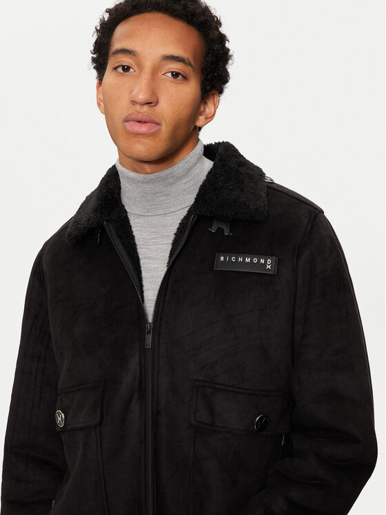 Richmond X Richmond X Giacca in similpelle UMA24167MT Nero Regular Fit