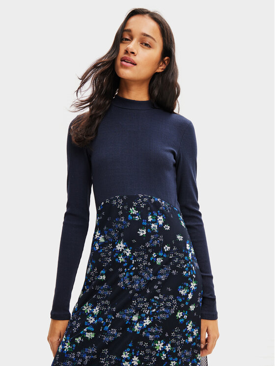 Desigual Desigual Повсякденна сукня 23WWVK11 Голубий Regular Fit
