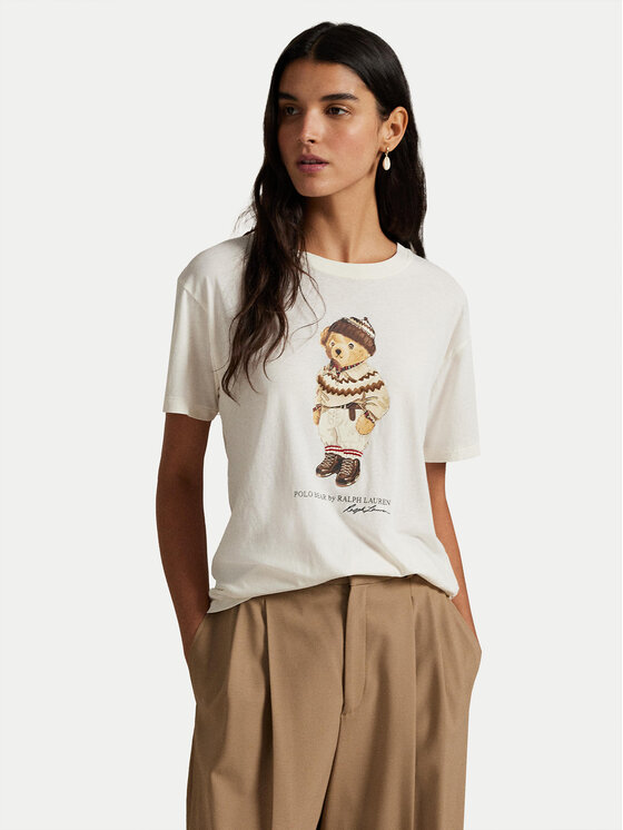 Polo Ralph Lauren Polo Ralph Lauren T-Shirt 211A87162001 Écru Regular Fit