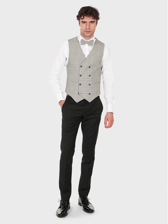 Evenemen Evenemen Kamizelka BOSTON EKOSE 9280 Szary Slim Fit