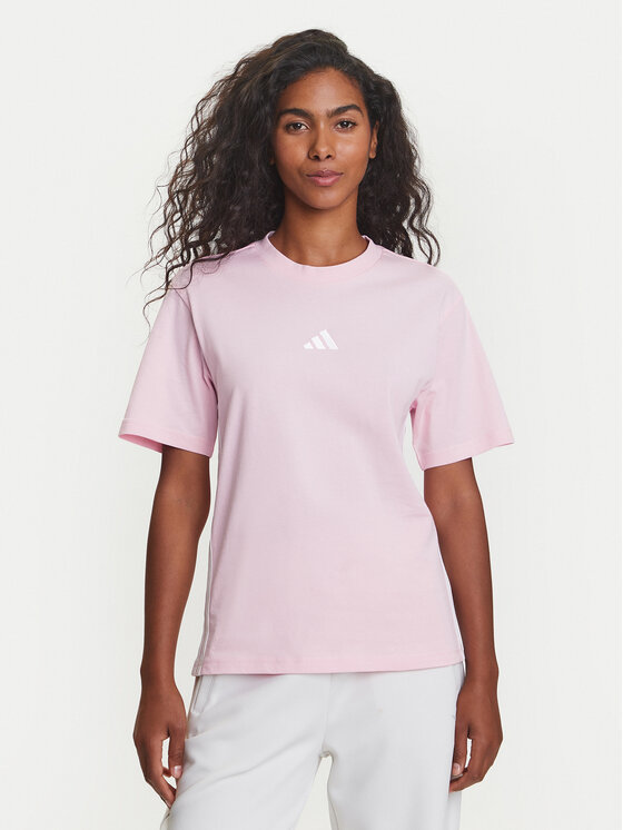 adidas adidas T-Shirt Essentials 3-Stripes JE1226 Różowy Regular Fit