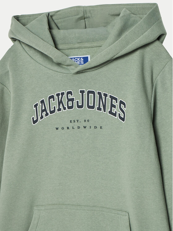 Jack & Jones Junior Jack & Jones Junior Bluza Caleb 12259564 Zielony Relaxed Fit