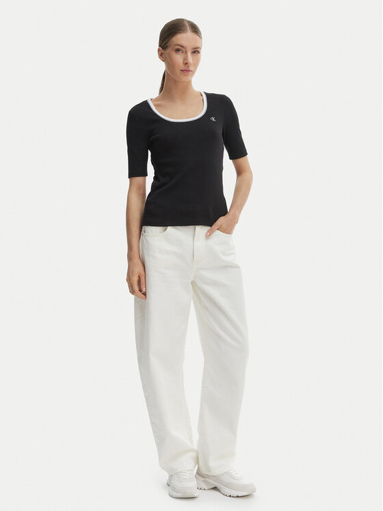 Calvin Klein Jeans Calvin Klein Jeans Tricou LV047F247G Negru Slim Fit