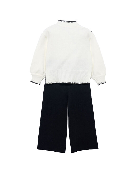 Abel & Lula Abel & Lula Completo pullover e pantaloni di tessuto 5729 Nero Regular Fit