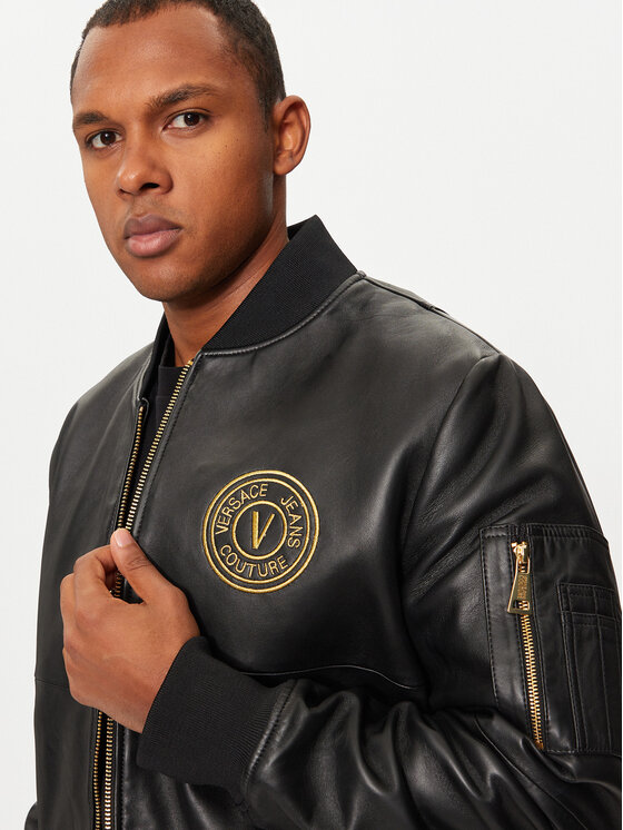 Versace Jeans Couture Versace Jeans Couture Odinė striukė 77GAVP06 Juoda Regular Fit