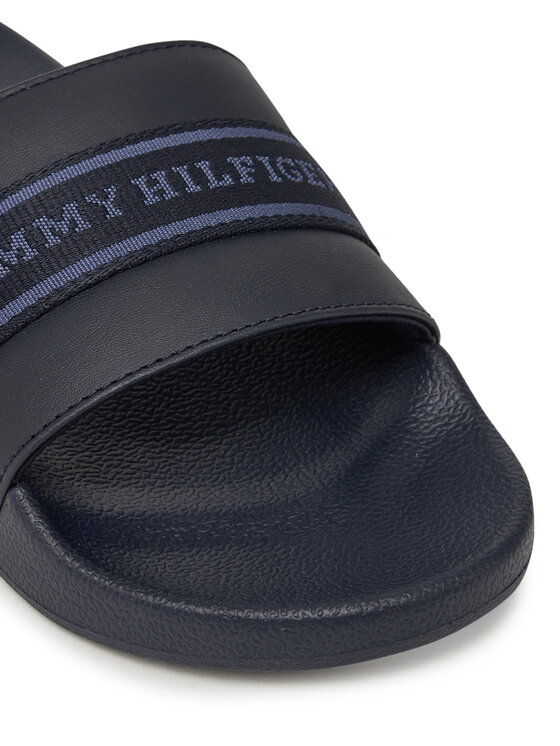 Tommy Hilfiger Tommy Hilfiger Klapki Hilfiger Poolside With Webbing FW0FW08529 Granatowy