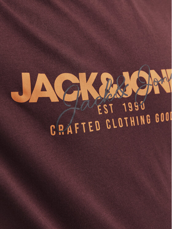 Jack & Jones Jack & Jones T-Shirt Alvis 12256803 Czerwony Standard Fit