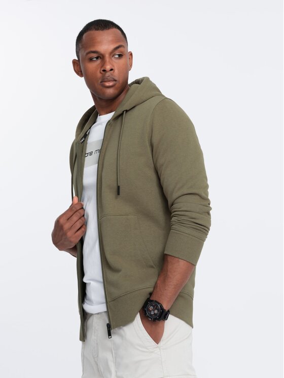 Ombre Ombre Mikina OM-SSBZ-0160 Zelená Regular Fit