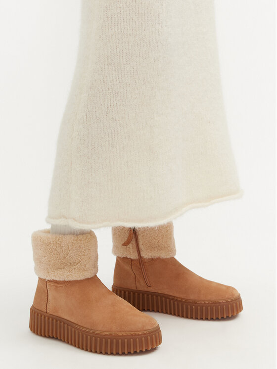 Clarks Clarks Škornji Torhill Turn 26179563 Rjava
