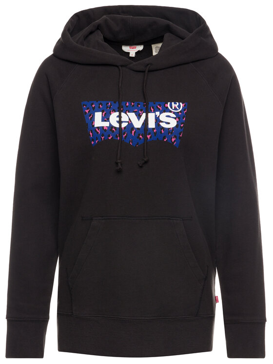 Levi's® Levi's® Sweatshirt Graphic Sport Hoodie Meteorite 35946-0144 Schwarz Regular Fit