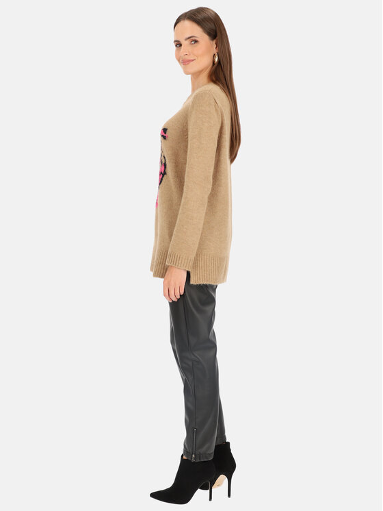 Bariloche Bariloche Sweter Nijar Beżowy Regular Fit
